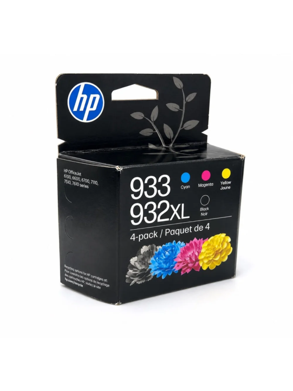 HP 932XL 933 Ink 4-Pack Black Cyan Magenta Yellow OEM N9H62FN• NEW